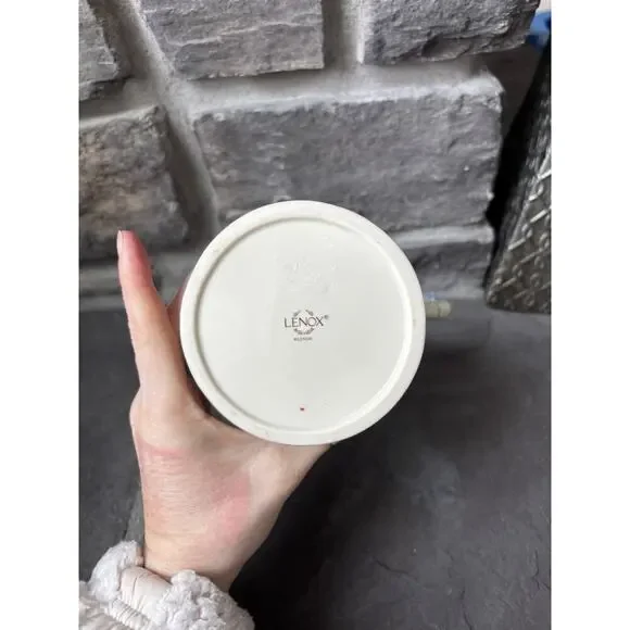 Lenox Petal And Pearls Bluebird Bud Vase Watering Can 5” Porcelain Cottagecore - Picture 9 of 11